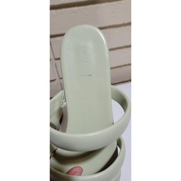 NIB Aeyde Chrissy Napa Vero Cuoio Leather Sandals Pistachio Green, US 7 EU 38 - Picture 8 of 16